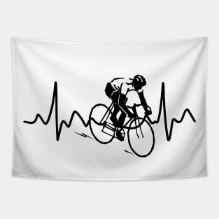 Cyclist Race Pulse Tapestry