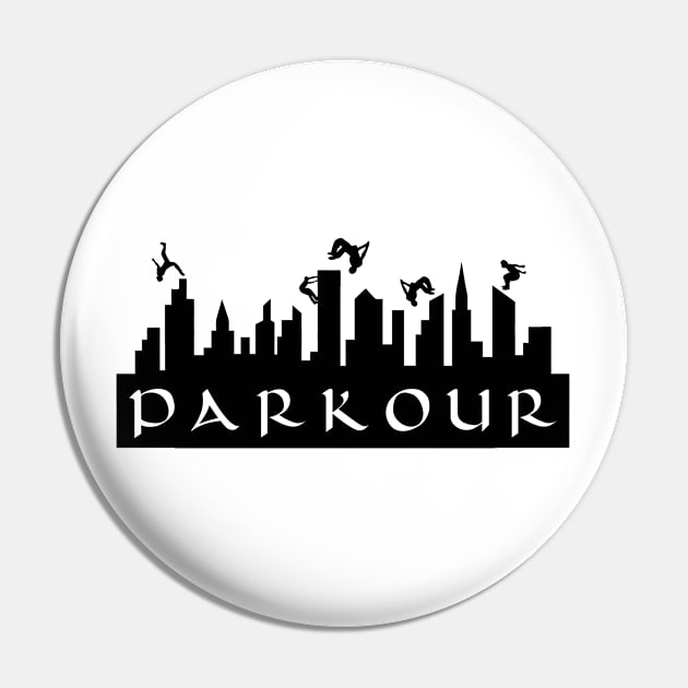 parkour Pin by Teeeshirt