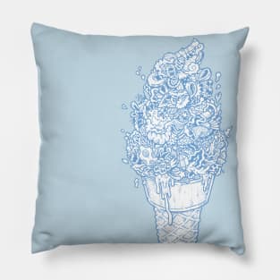 Foodle Ice-cream by Lei Melendres Pillow