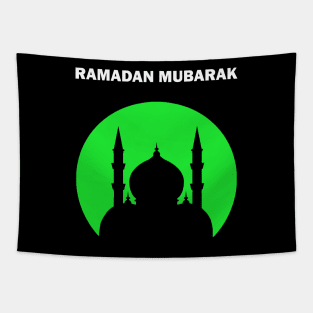Ramadan Mubarak Ramadan Kareem Green Mosque Masjid Gift Tapestry