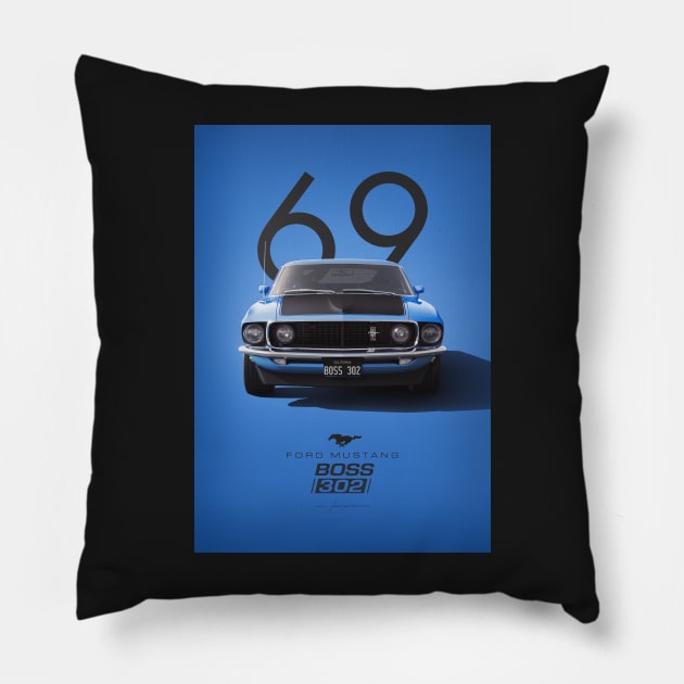 Special Edition Ford Mustang Boss 302 Pillow by Brayj2