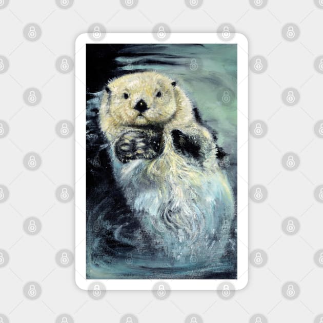 Sea Otter Magnet by belettelepink