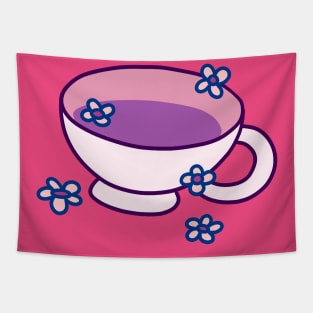 Purple Flower Tea Tapestry