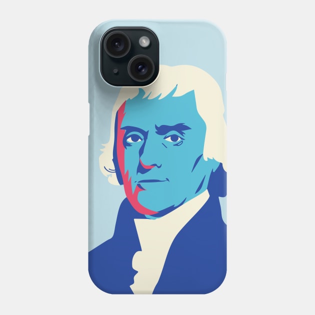 President Thomas Jefferson Pop Art Portrait Phone Case by SLAG_Creative