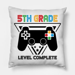 5th Grade Level Complete Graduation Gamer Boys Kids Pillow