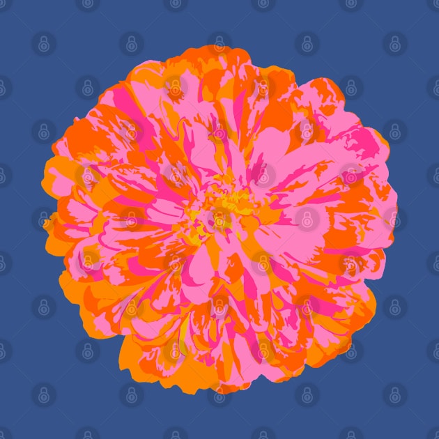 CHRYSANTHEMUMS Abstract Big Flower Summer Bright Floral - Fuchsia Pink Orange Yellow Violet Purple - UnBlink Studio by Jackie Tahara by UnBlink Studio by Jackie Tahara