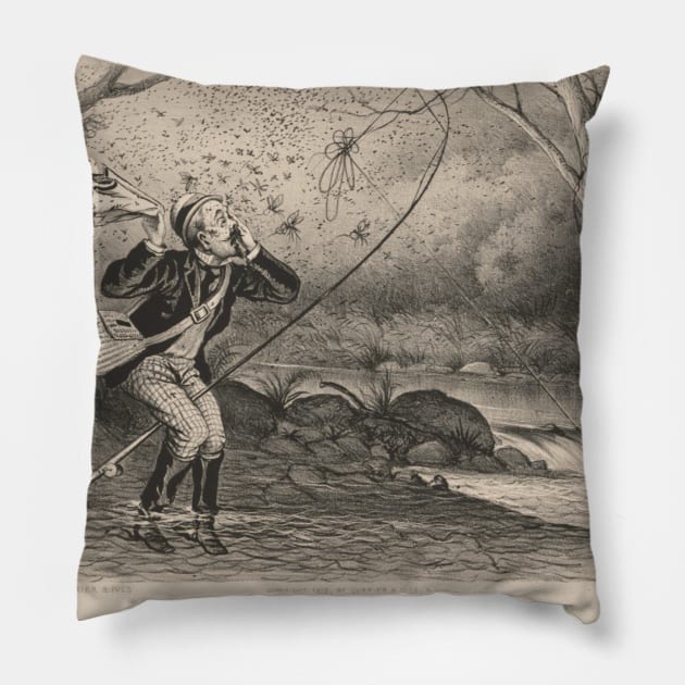 Classic Fly Fishing Pillow by LP Designs