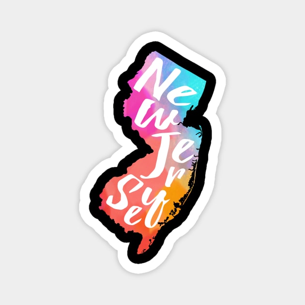 Rainbow New Jersey Magnet by lolosenese