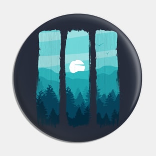 brushed landscape Pin