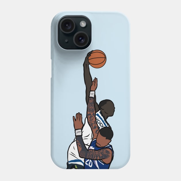 Anthony Edwards Dunks on John Collins Phone Case by rattraptees