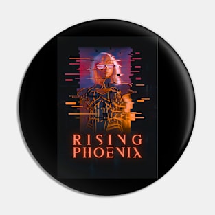 Rising Phoenix Cyber Girl Pin