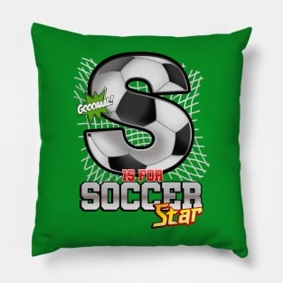 S is for SOCCER Star Pillow