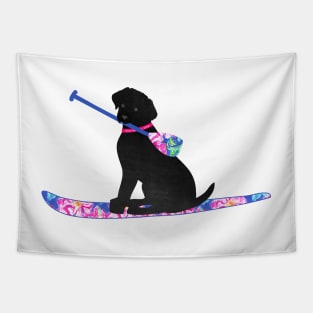 SUP Preppy Black Lab - Lilly Inspired Stand Up Paddle Board Tapestry