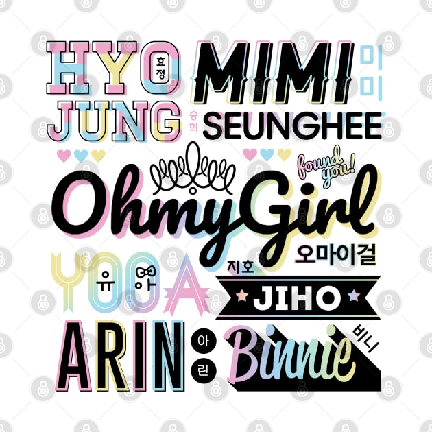 Oh My Girl Font Collage by skeletonvenus