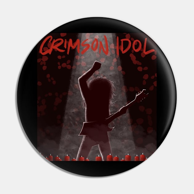 The Crimson Idol Pin by Heavy Metal Meow