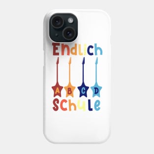 Endlich Schule Rockgitarre ABCD T shirt Phone Case