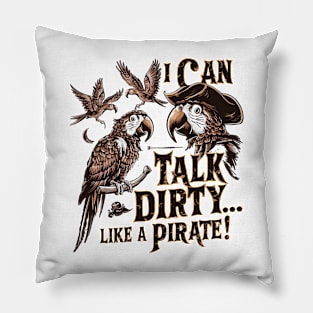 Talk like pirate cute parrot Pillow