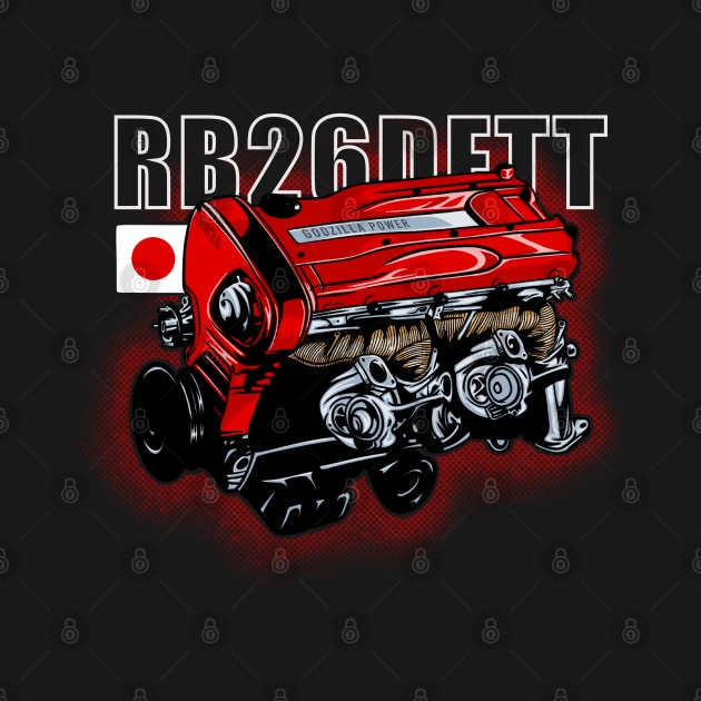 Nissan RB26DETT Engine Godzilla Power by ninetiescustoms