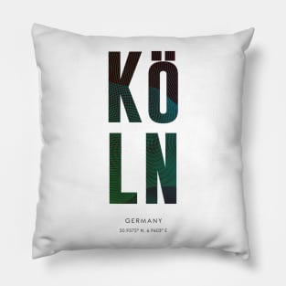 Cologne City typography Pillow