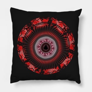 Red Spiral Infinity Pillow