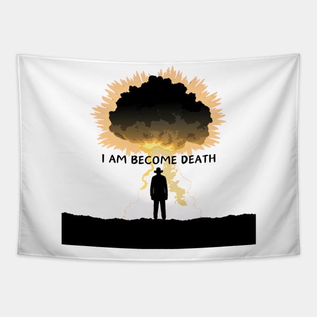 "I am become death" - Oppenheimer Quote Tapestry by SimpliPrinter