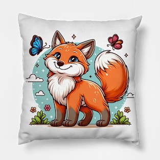 Enganging Fox Pillow