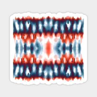 Blue and red tie dye craft pattern Magnet