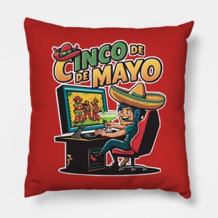 Gamer cinco de mayo Pillow