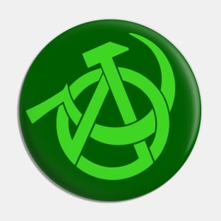 Green Anarcho-communism Pin
