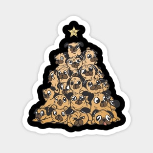 Funny Pug Christmas Tree Magnet