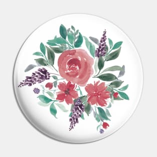 Watercolor floral bouquet Pin