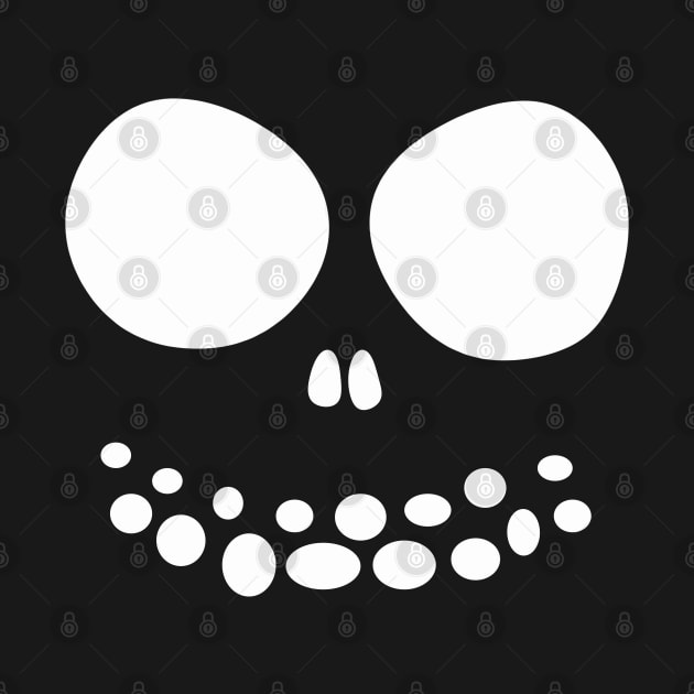 Skull Face Easy Halloween Costume Black by julieerindesigns
