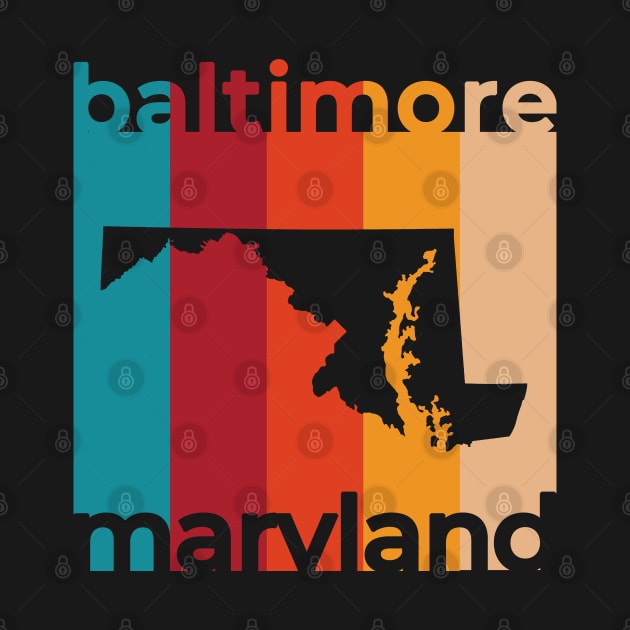 Baltimore Maryland Retro by easytees