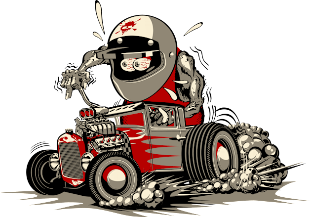 Cartoon retro rat rod Kids T-Shirt by Mechanik