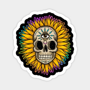 Trippy skull Magnet