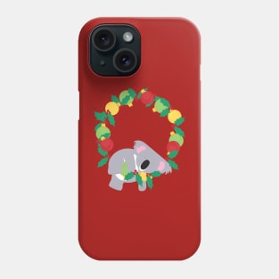 Christmas wreath koala Phone Case