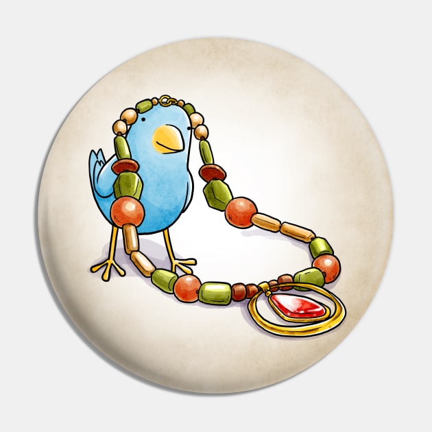 Fashion Bird - Necklace Pin by JadedSketch