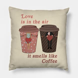 Coffee Love: Brewing Romance, Love Is in the Air Pillow