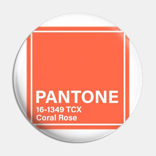 PANTONE 16-1349 TCX Coral Rose Pin