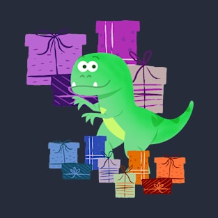 Happy Dino Christmas T-Shirt