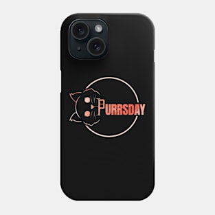 Cat Lying On The Back On Purrsday Phone Case