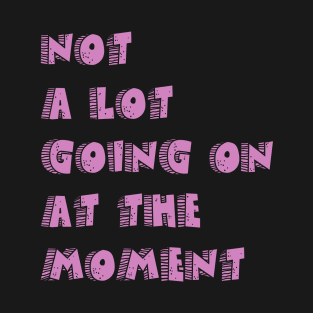 not a lot going on at the moment T-Shirt