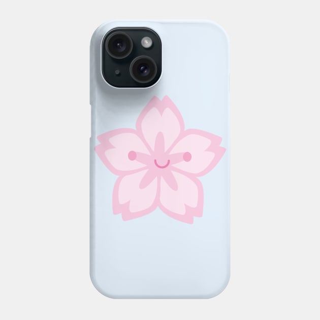 Kawaii Sakura Cherry Blossom Flower Phone Case by marcelinesmith