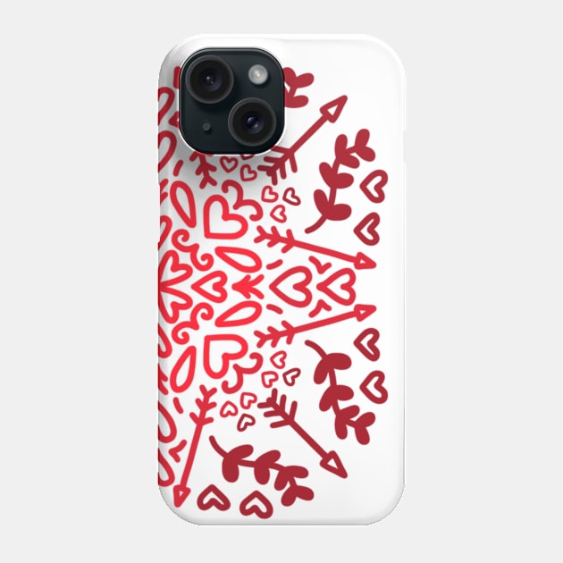 Valentines Day Mandala - Romantic Phone Case by lolalistic