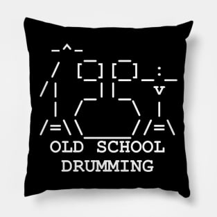 Old School Drummer Pillow