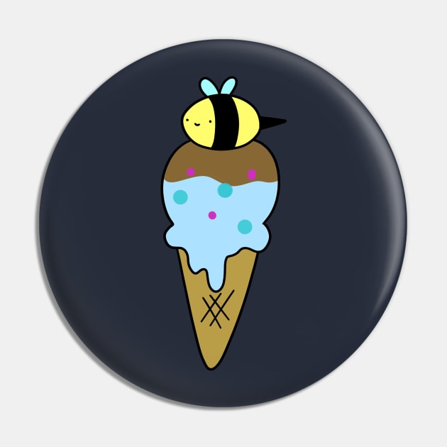 Bumblebee Icecream Cone Pin by saradaboru