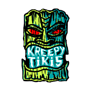 Kreepy Tikis Red Eye Logo with black bkg T-Shirt