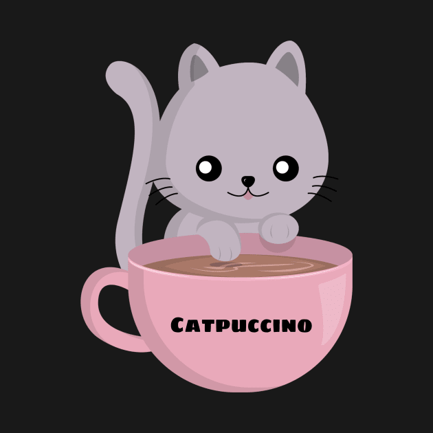 Catpuccino - Cat Pun by Allthingspunny