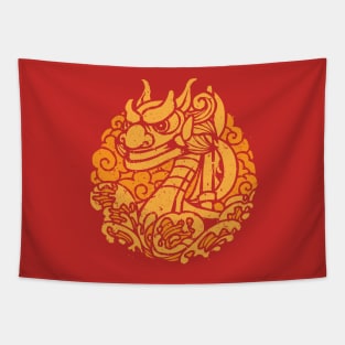 King of Red Lions Tapestry