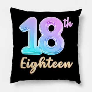 18 eighteen birthday Pillow